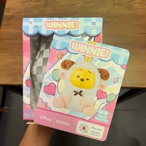 US SELLER MINISO Winnie the Pooh Vinyl Plush Bag Charm Keychain Blind Box - NEW!